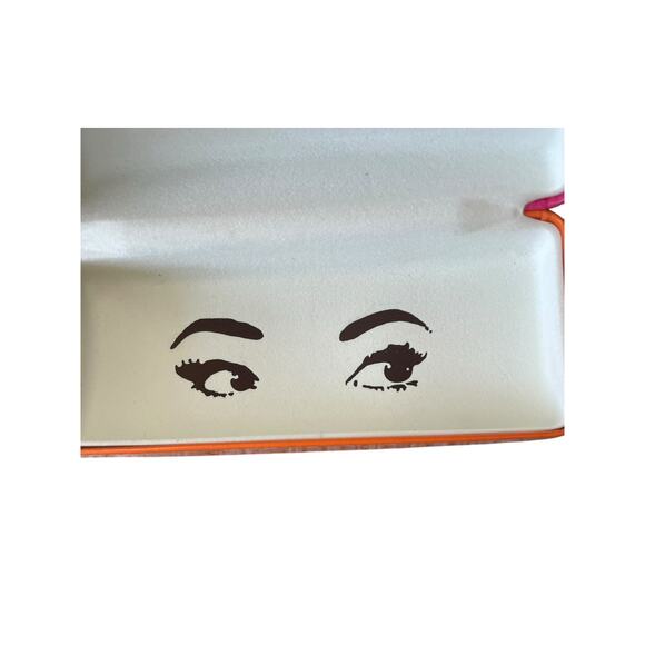 Kate Spade Hard Clamshell Eyeglass Case Pink & Orange Authentic - Picture 6 of 10